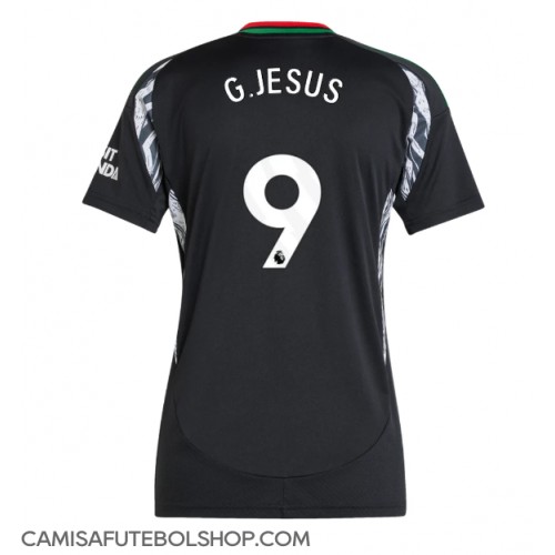 Camisa de time de futebol Arsenal Gabriel Jesus #9 Replicas 2º Equipamento Feminina 2024-25 Manga Curta